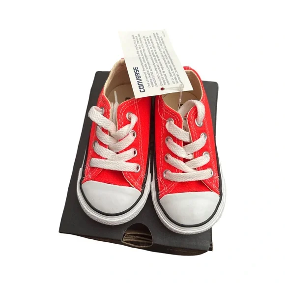 Converse Infant fiery coral - size 5 BNIB - Picture 3 of 5